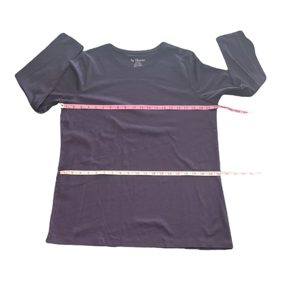 Chico’s Long Sleeve Knit Tee in Purple - Size 3 (US 16) - Picture 4 of 7